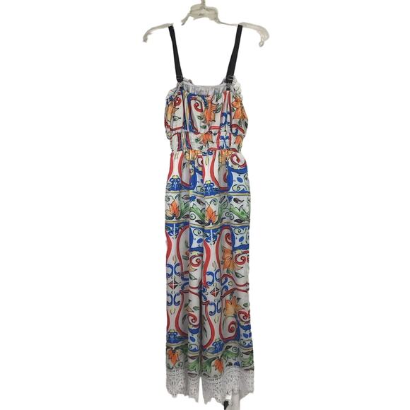 Tea &‎ Cup Colorful Boho Romper Women's Small - Picture 1 of 7